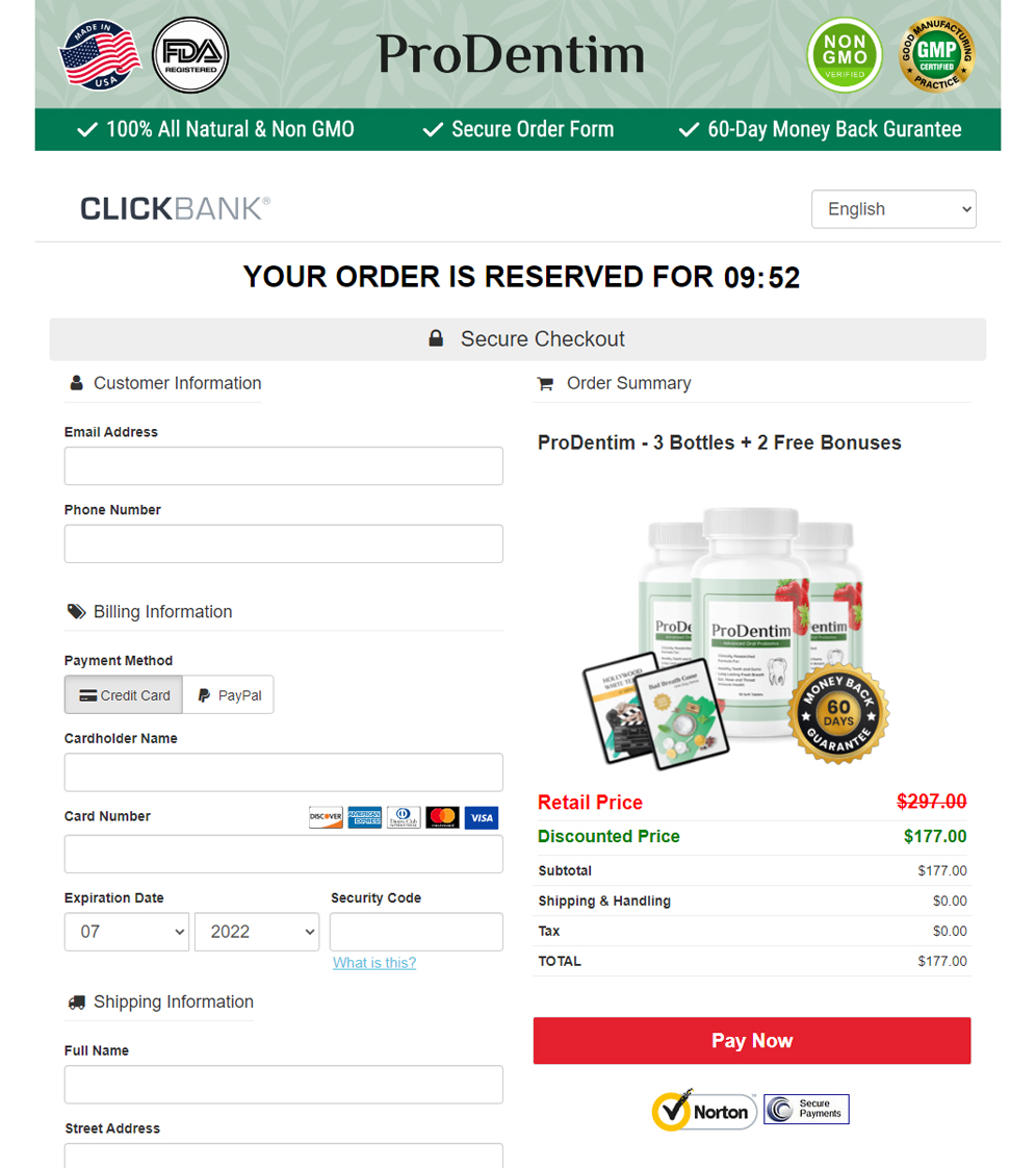 ProDentim - Order Page